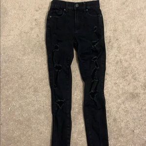 Black ripped jeans